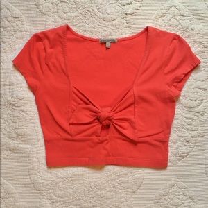 Coral Crop Top